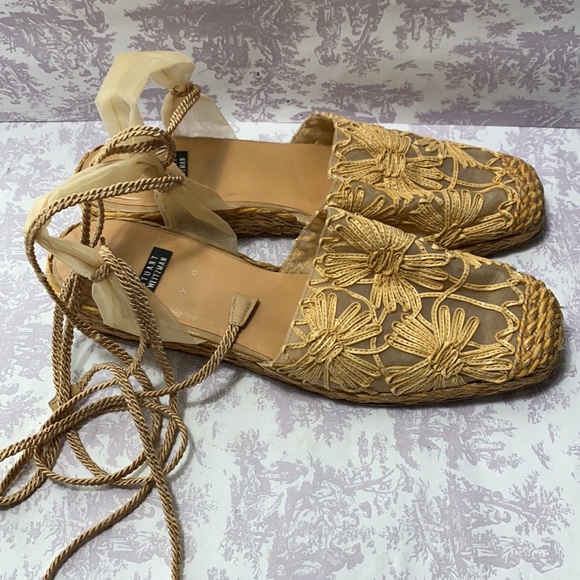 Stuart Weitzman lace up espadrilles size 9B - Picture 11 of 15
